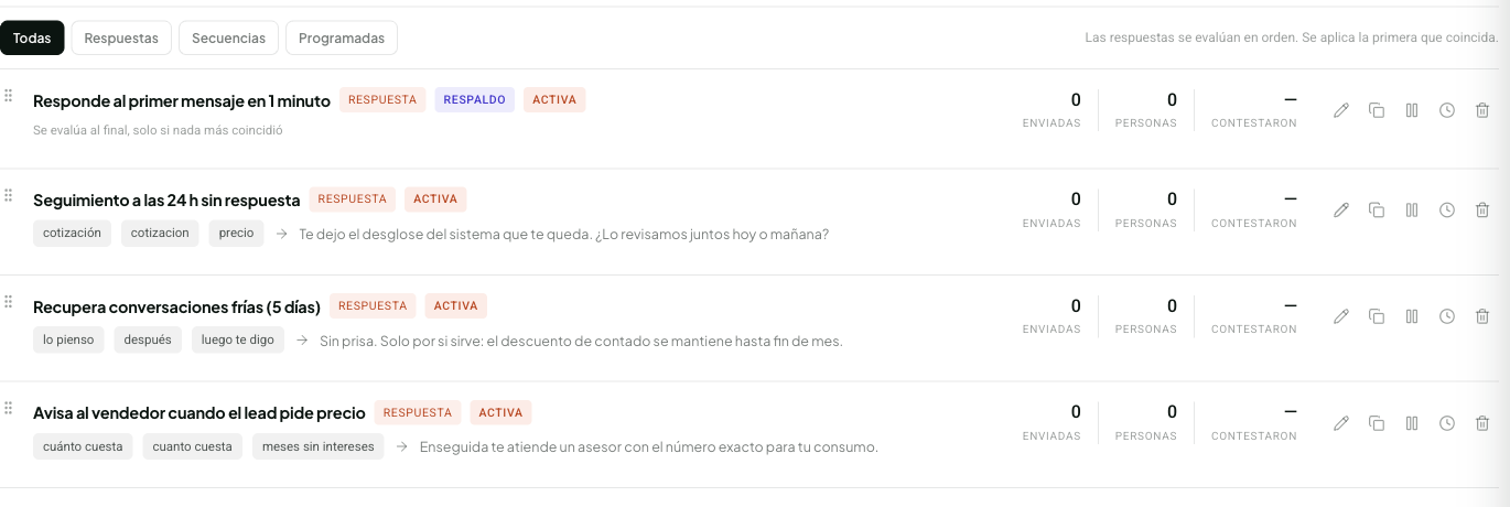 Agente de seguimiento en Grundy Teams: reglas de respuesta y seguimiento automático por WhatsApp